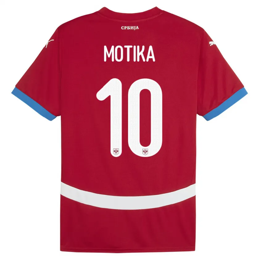 Danxen Dame Serbia Nemanja Motika #10 Rød Hjemmetrøye Drakt Trøye 24-26 Skjorter T-Skjorte