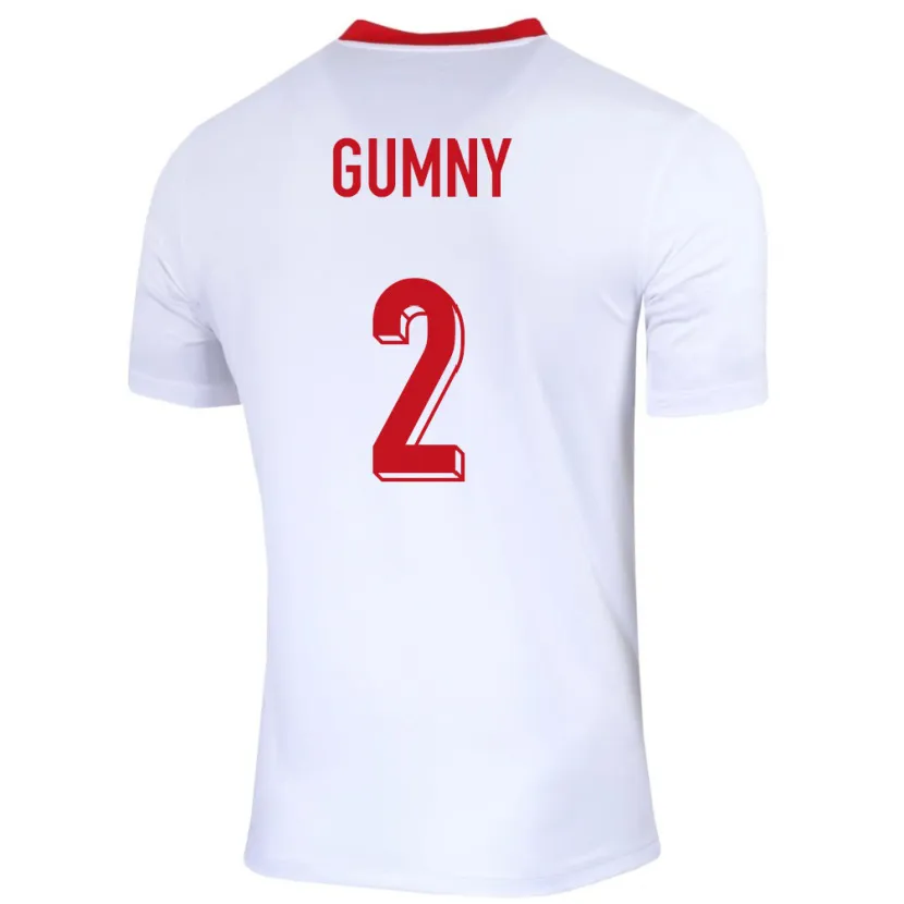 Danxen Dame Polen Robert Gumny #2 Hvit Hjemmetrøye Drakt Trøye 24-26 Skjorter T-Skjorte