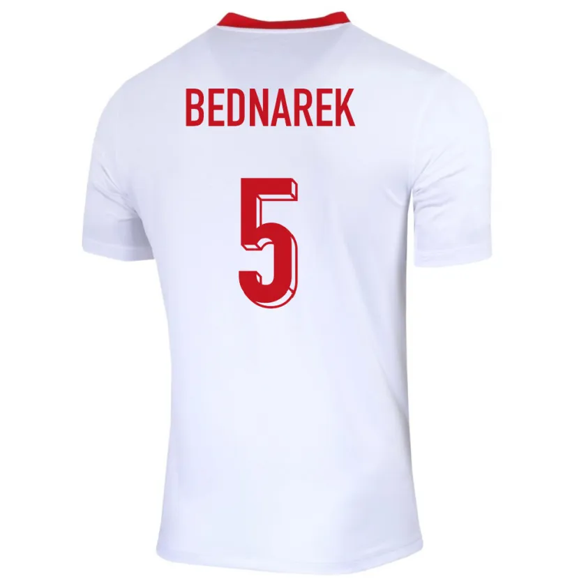 Danxen Dame Polen Jan Bednarek #5 Hvit Hjemmetrøye Drakt Trøye 24-26 Skjorter T-Skjorte