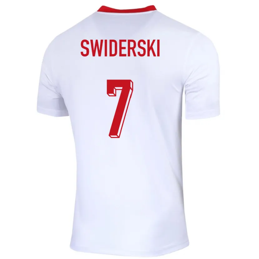 Danxen Dame Polen Karol Swiderski #7 Hvit Hjemmetrøye Drakt Trøye 24-26 Skjorter T-Skjorte