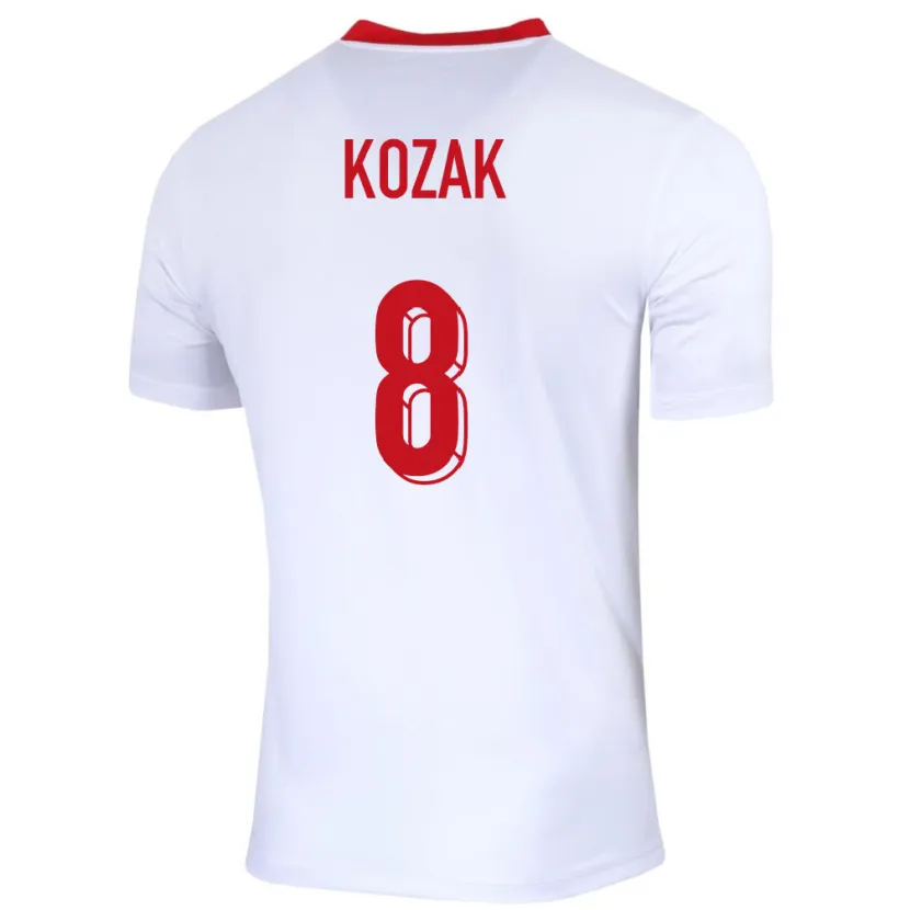 Danxen Dame Polen Kinga Kozak #8 Hvit Hjemmetrøye Drakt Trøye 24-26 Skjorter T-Skjorte