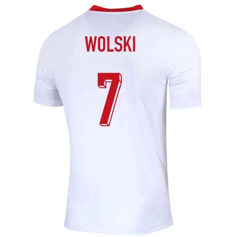 Danxen Dame Polen Filip Wolski #7 Hvit Hjemmetrøye Drakt Trøye 24-26 Skjorter T-Skjorte