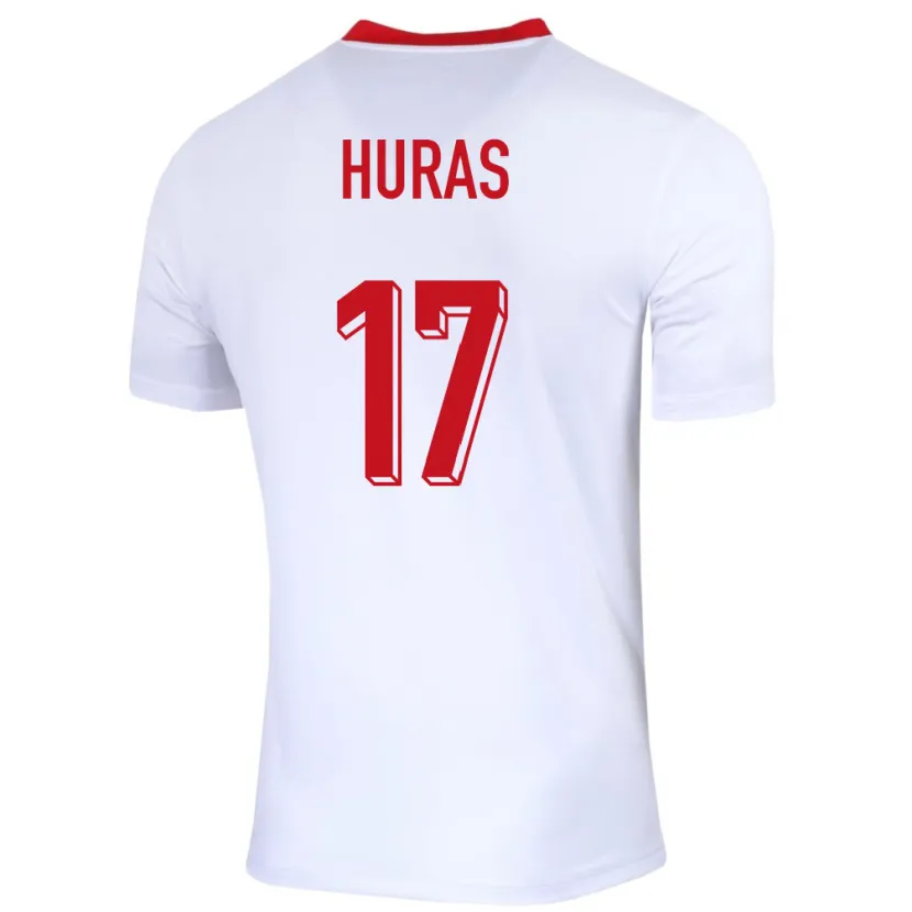 Danxen Dame Polen Mike Huras #17 Hvit Hjemmetrøye Drakt Trøye 24-26 Skjorter T-Skjorte