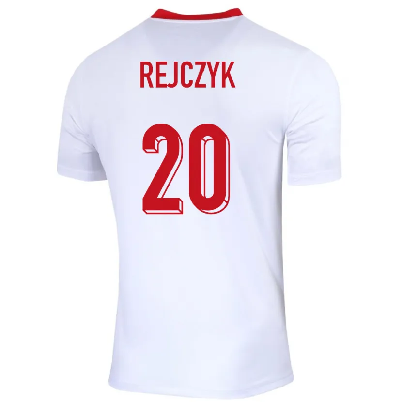 Danxen Dame Polen Filip Rejczyk #20 Hvit Hjemmetrøye Drakt Trøye 24-26 Skjorter T-Skjorte