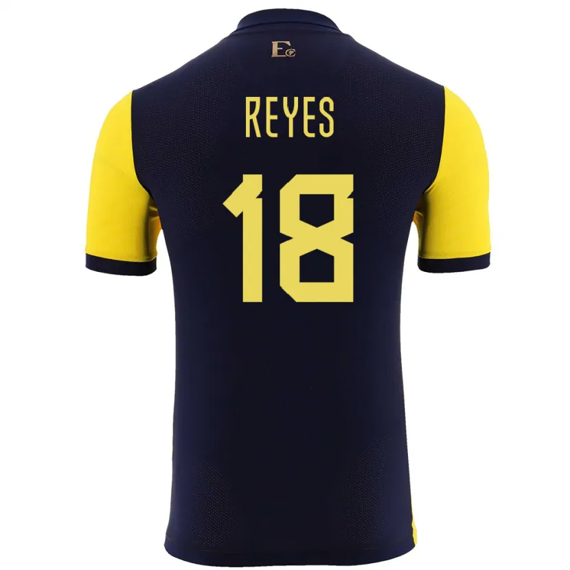 Danxen Dame Ecuador Ashley Reyes #18 Gul Hjemmetrøye Drakt Trøye 24-26 Skjorter T-Skjorte