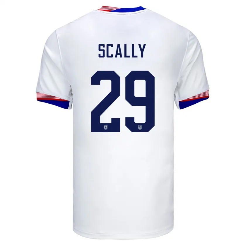 Danxen Dame Usa Joseph Scally #29 Hvit Hjemmetrøye Drakt Trøye 24-26 Skjorter T-Skjorte