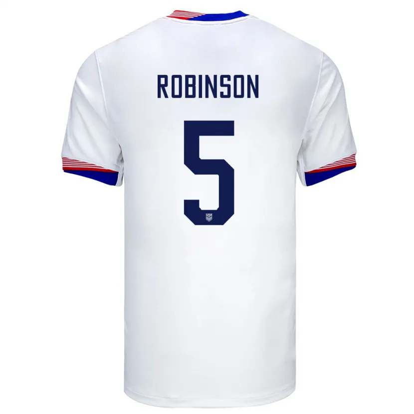 Danxen Dame Usa Antonee Robinson #5 Hvit Hjemmetrøye Drakt Trøye 24-26 Skjorter T-Skjorte