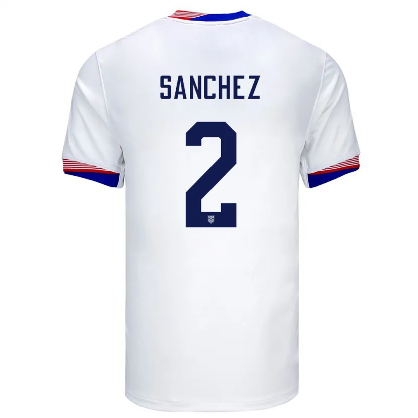 Danxen Dame Usa Ashley Sanchez #2 Hvit Hjemmetrøye Drakt Trøye 24-26 Skjorter T-Skjorte