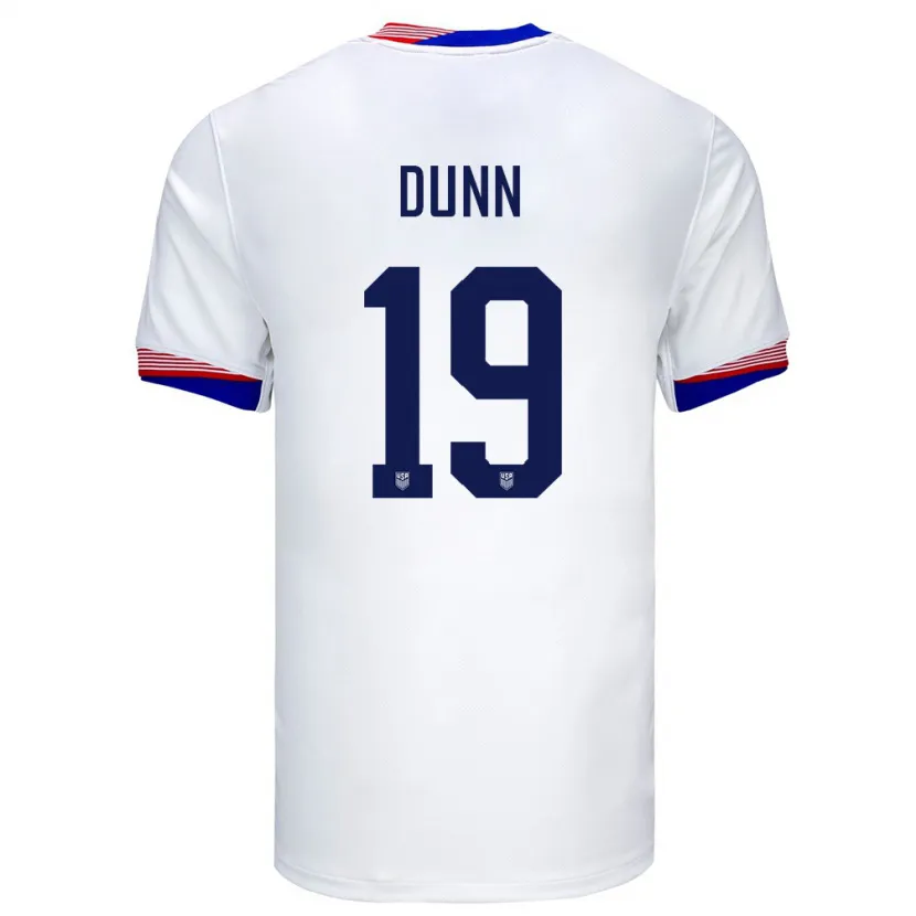 Danxen Dame Usa Crystal Dunn #19 Hvit Hjemmetrøye Drakt Trøye 24-26 Skjorter T-Skjorte