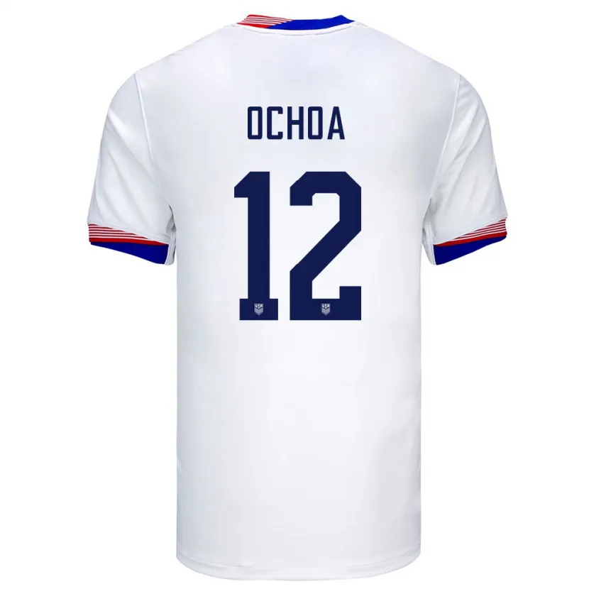 Danxen Dame Usa Emmanuel Ochoa #12 Hvit Hjemmetrøye Drakt Trøye 24-26 Skjorter T-Skjorte