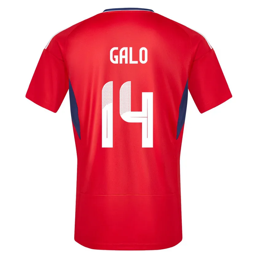 Danxen Dame Costa Rica Orlando Galo #14 Rød Hjemmetrøye Drakt Trøye 24-26 Skjorter T-Skjorte