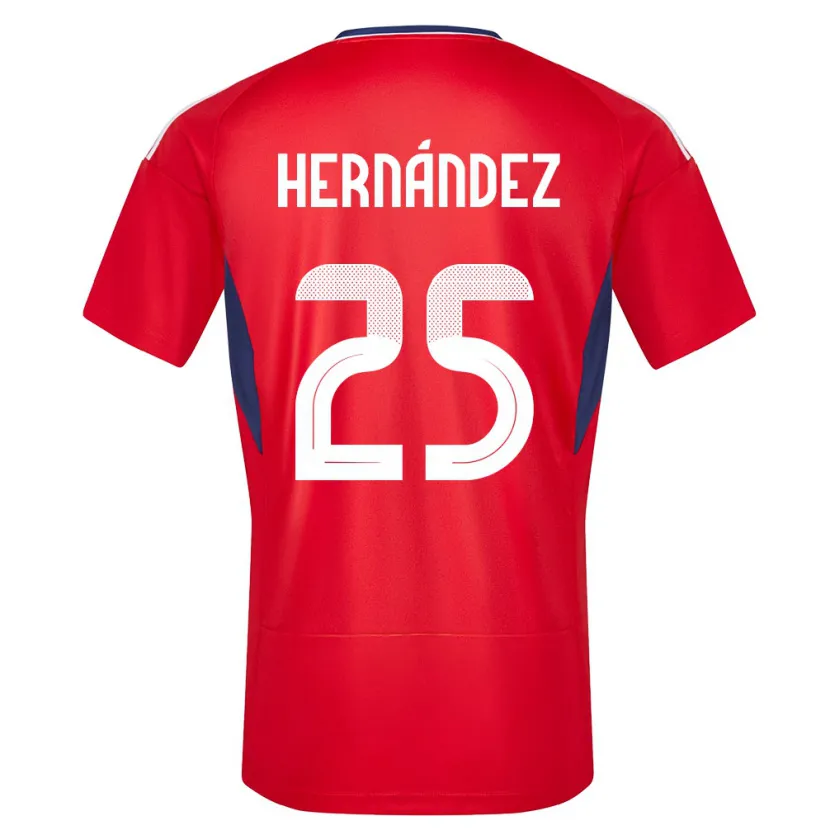 Danxen Dame Costa Rica Anthony Hernandez #25 Rød Hjemmetrøye Drakt Trøye 24-26 Skjorter T-Skjorte