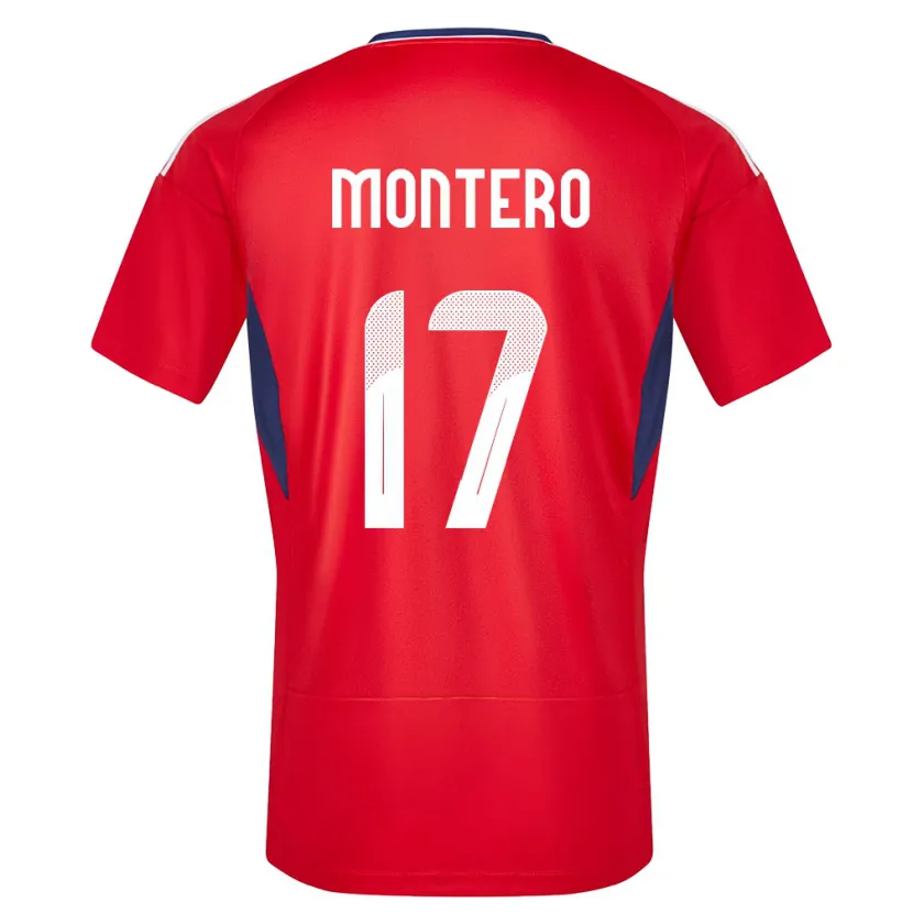 Danxen Dame Costa Rica Michelle Montero #17 Rød Hjemmetrøye Drakt Trøye 24-26 Skjorter T-Skjorte