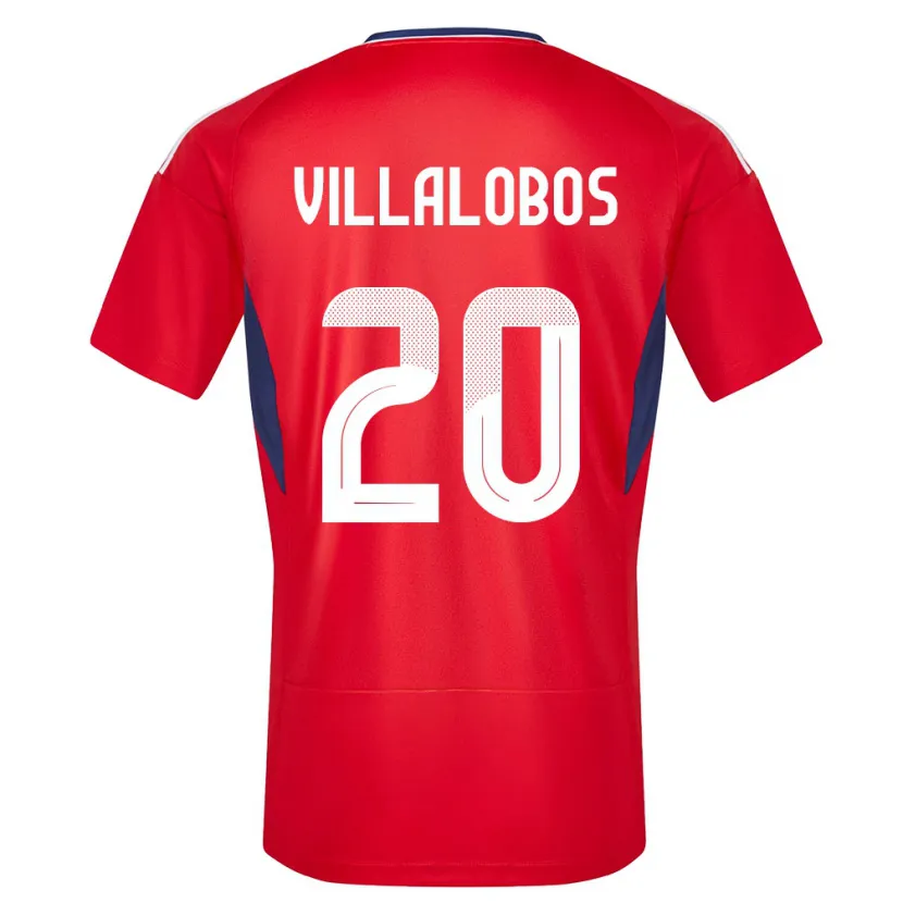 Danxen Dame Costa Rica Fabiola Villalobos #20 Rød Hjemmetrøye Drakt Trøye 24-26 Skjorter T-Skjorte