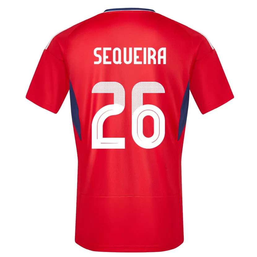 Danxen Dame Costa Rica Douglas Sequeira #26 Rød Hjemmetrøye Drakt Trøye 24-26 Skjorter T-Skjorte