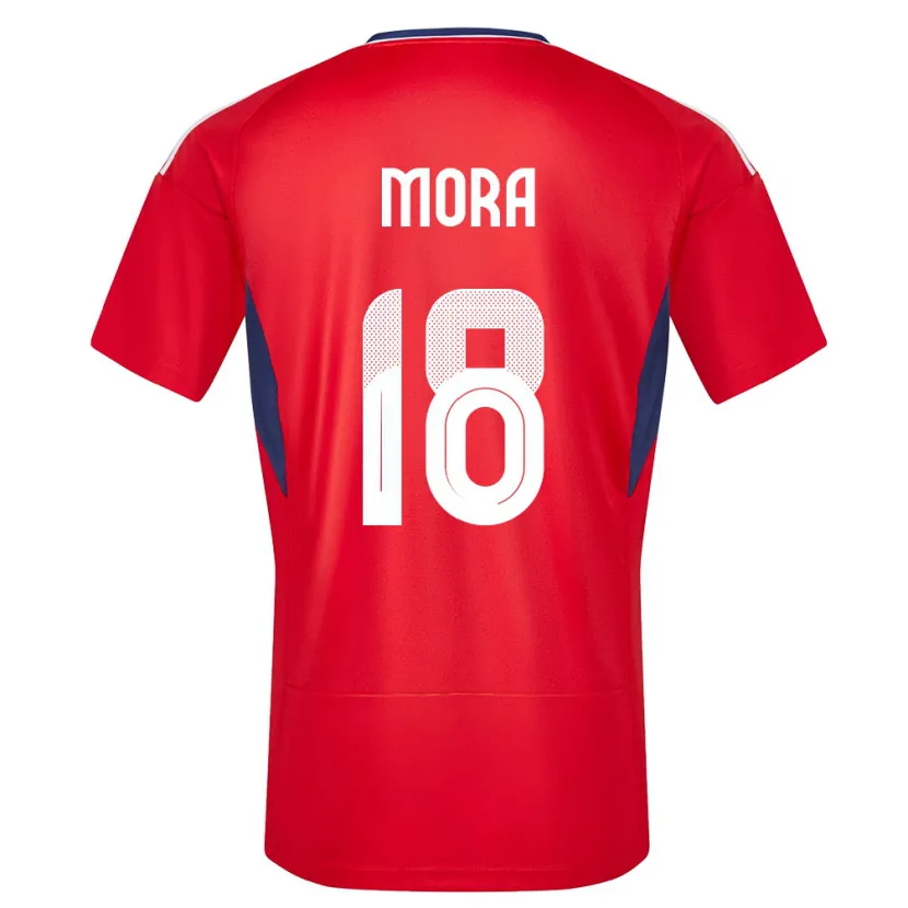Danxen Dame Costa Rica Bayron Mora #18 Rød Hjemmetrøye Drakt Trøye 24-26 Skjorter T-Skjorte