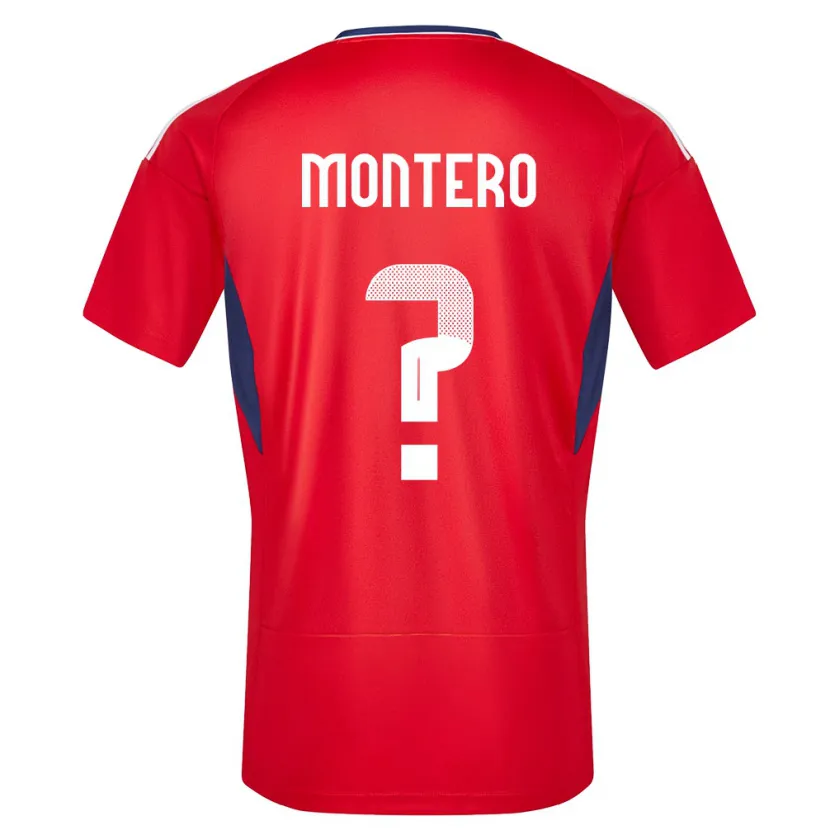 Danxen Dame Costa Rica Claudio Montero #0 Rød Hjemmetrøye Drakt Trøye 24-26 Skjorter T-Skjorte