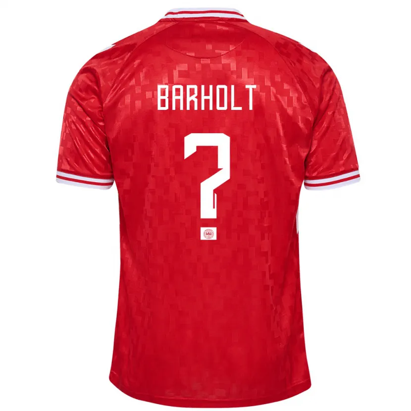 Danxen Dame Danmark Noah Barholt #0 Rød Hjemmetrøye Drakt Trøye 24-26 Skjorter T-Skjorte