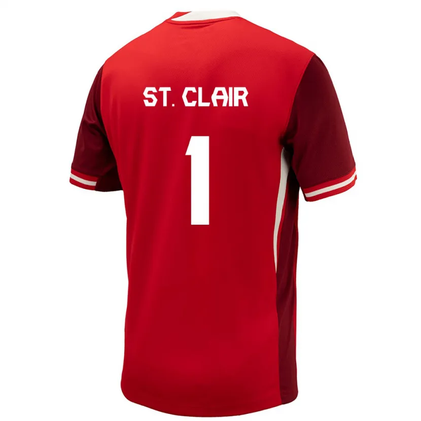 Danxen Dame Canada Dayne St. Clair #1 Rød Hjemmetrøye Drakt Trøye 24-26 Skjorter T-Skjorte