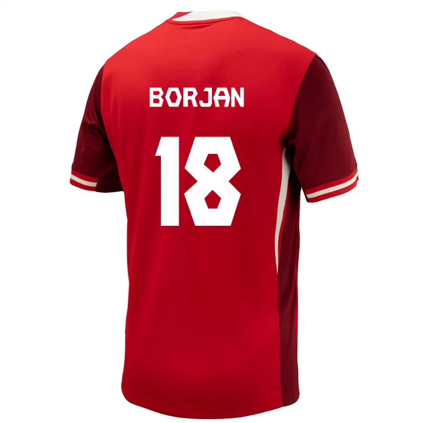 Danxen Dame Canada Milan Borjan #18 Rød Hjemmetrøye Drakt Trøye 24-26 Skjorter T-Skjorte