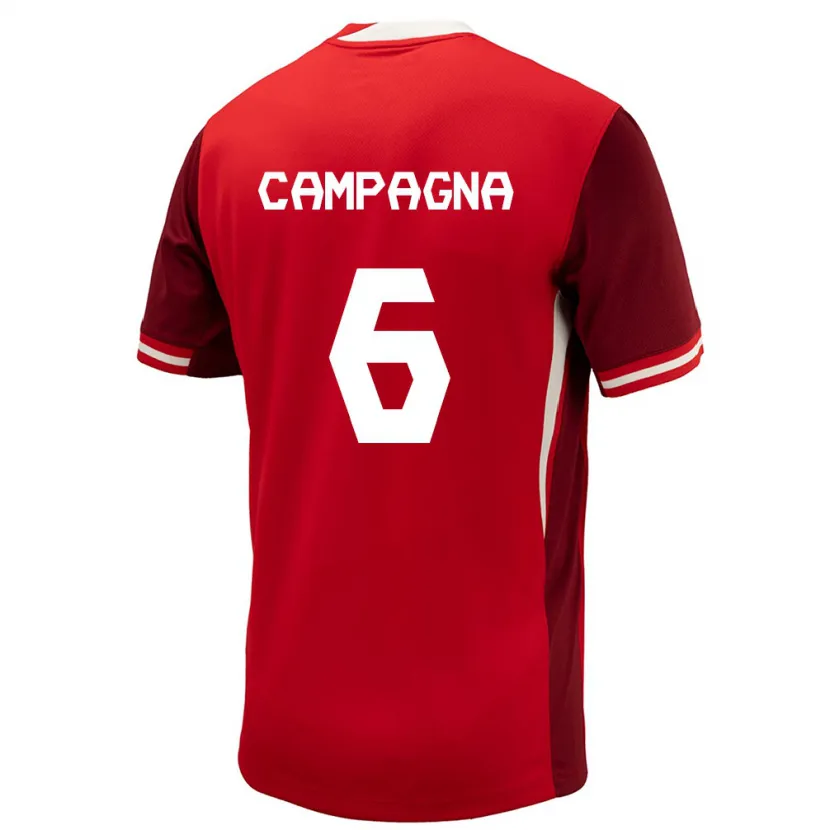 Danxen Dame Canada Matteo Campagna #6 Rød Hjemmetrøye Drakt Trøye 24-26 Skjorter T-Skjorte