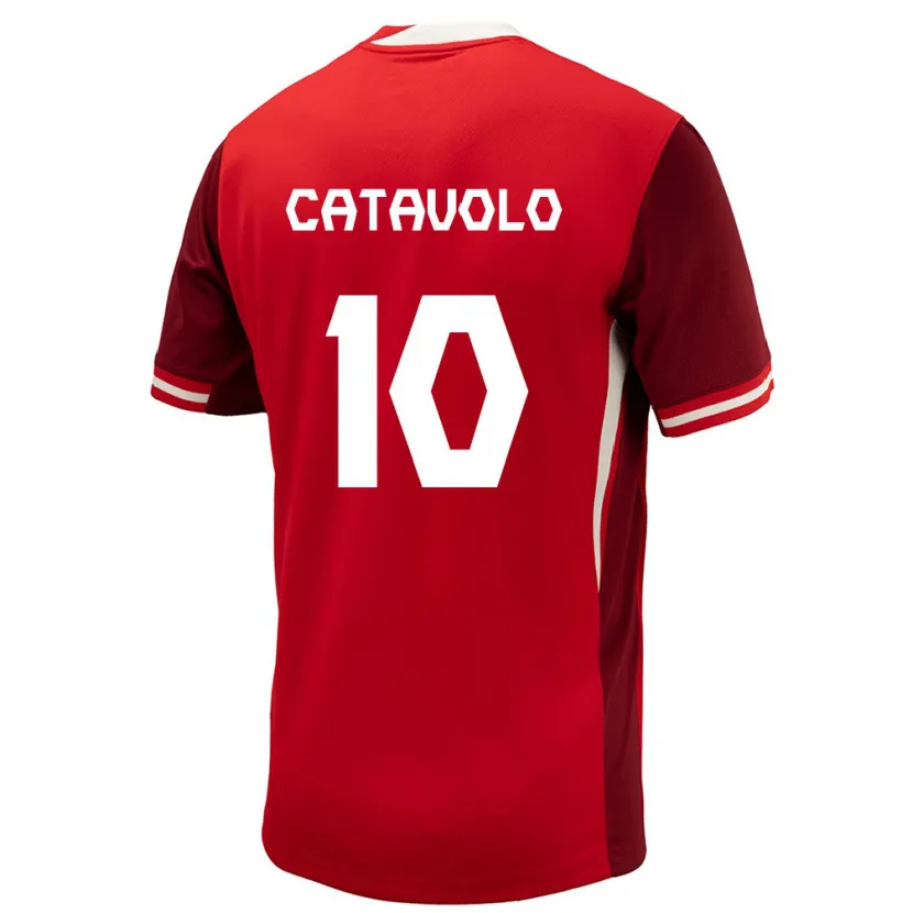 Danxen Dame Canada Matthew Catavolo #10 Rød Hjemmetrøye Drakt Trøye 24-26 Skjorter T-Skjorte
