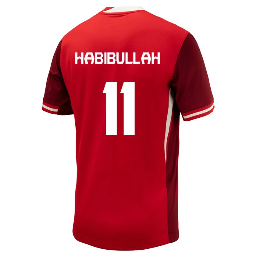 Danxen Dame Canada Kamron Habibullah #11 Rød Hjemmetrøye Drakt Trøye 24-26 Skjorter T-Skjorte