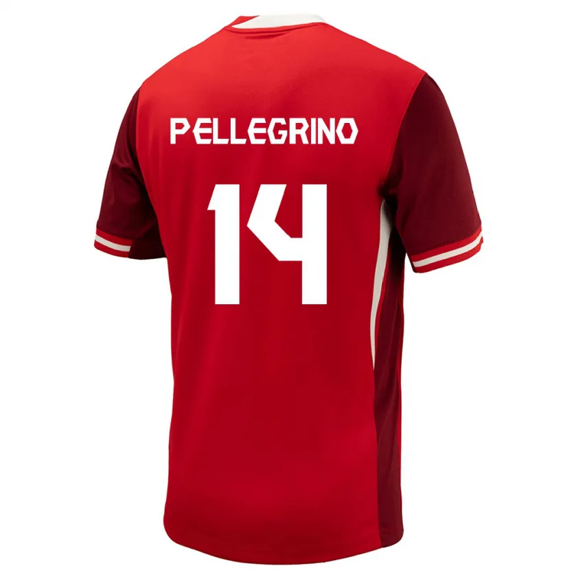 Danxen Dame Canada Gabriel Pellegrino #14 Rød Hjemmetrøye Drakt Trøye 24-26 Skjorter T-Skjorte