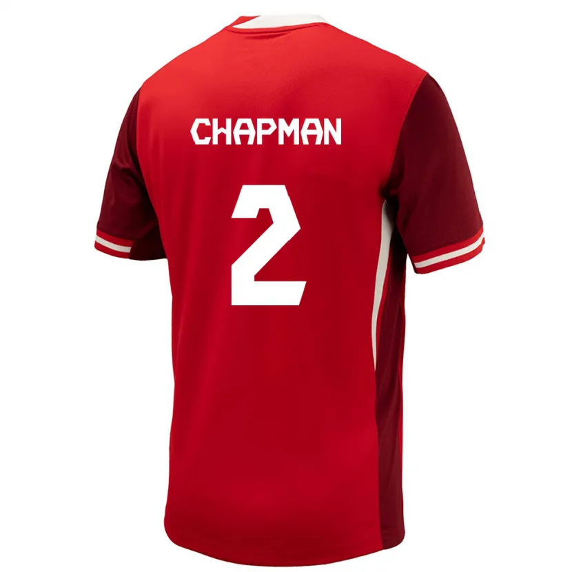 Danxen Dame Canada Allysha Chapman #2 Rød Hjemmetrøye Drakt Trøye 24-26 Skjorter T-Skjorte