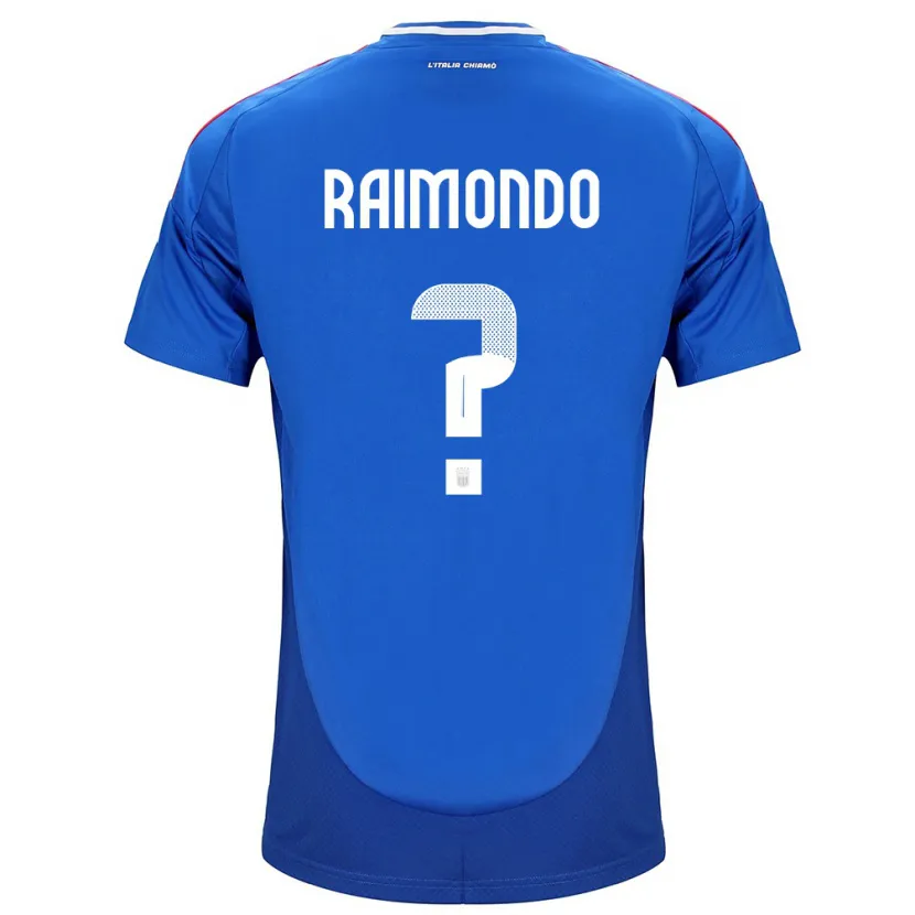 Danxen Dame Italia Antonio Raimondo #0 Blå Hjemmetrøye Drakt Trøye 24-26 Skjorter T-Skjorte