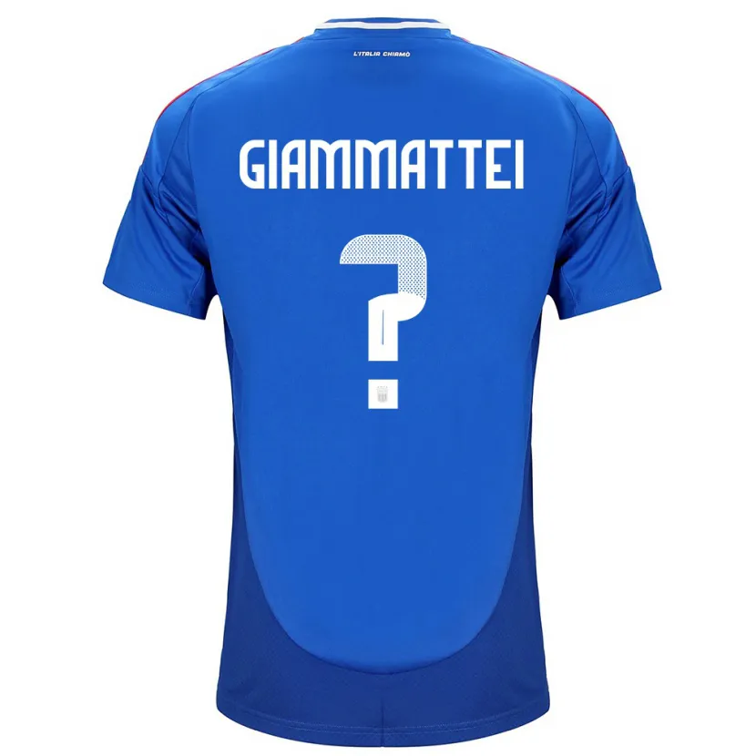 Danxen Dame Italia Gioele Giammattei #0 Blå Hjemmetrøye Drakt Trøye 24-26 Skjorter T-Skjorte