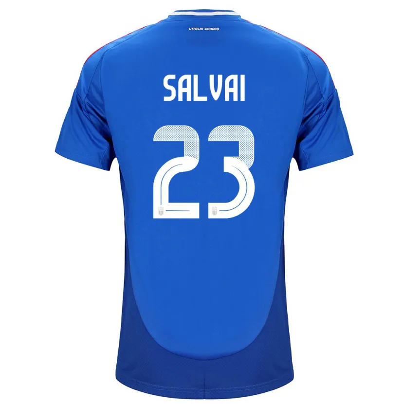 Danxen Dame Italia Cecilia Salvai #23 Blå Hjemmetrøye Drakt Trøye 24-26 Skjorter T-Skjorte