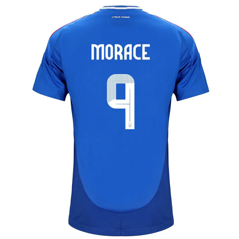 Danxen Dame Italia Carolina Morace #9 Blå Hjemmetrøye Drakt Trøye 24-26 Skjorter T-Skjorte