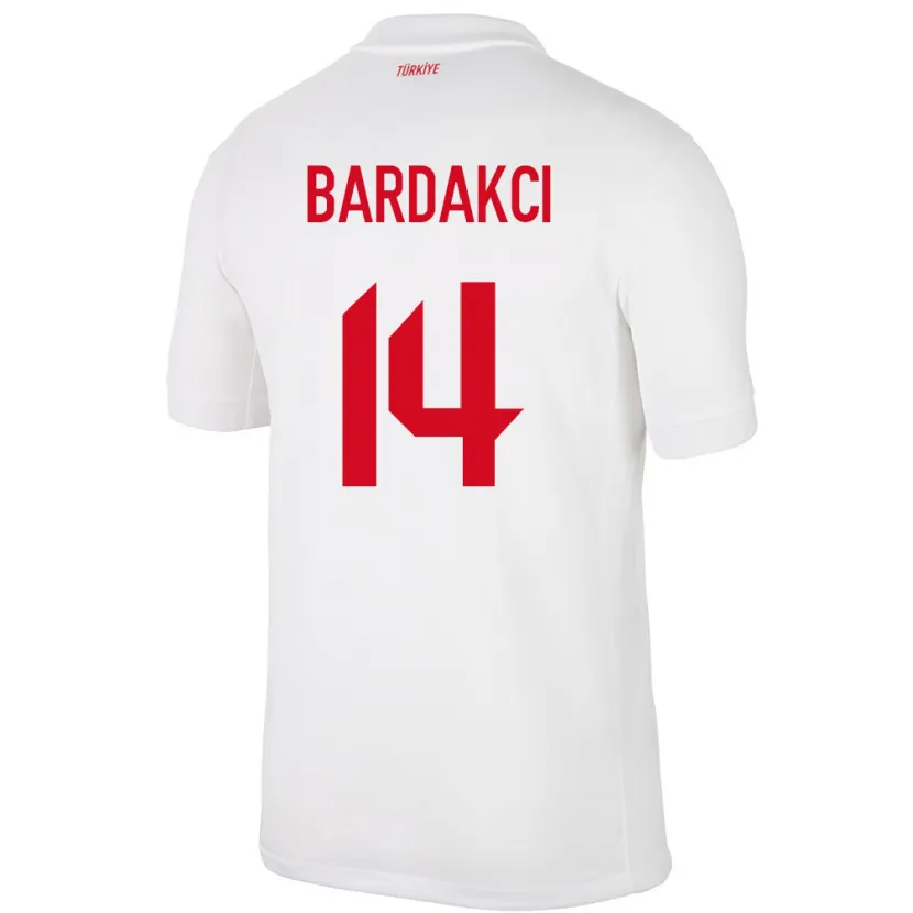 Danxen Dame Tyrkia Abdülkerim Bardakcı #14 Hvit Hjemmetrøye Drakt Trøye 24-26 Skjorter T-Skjorte