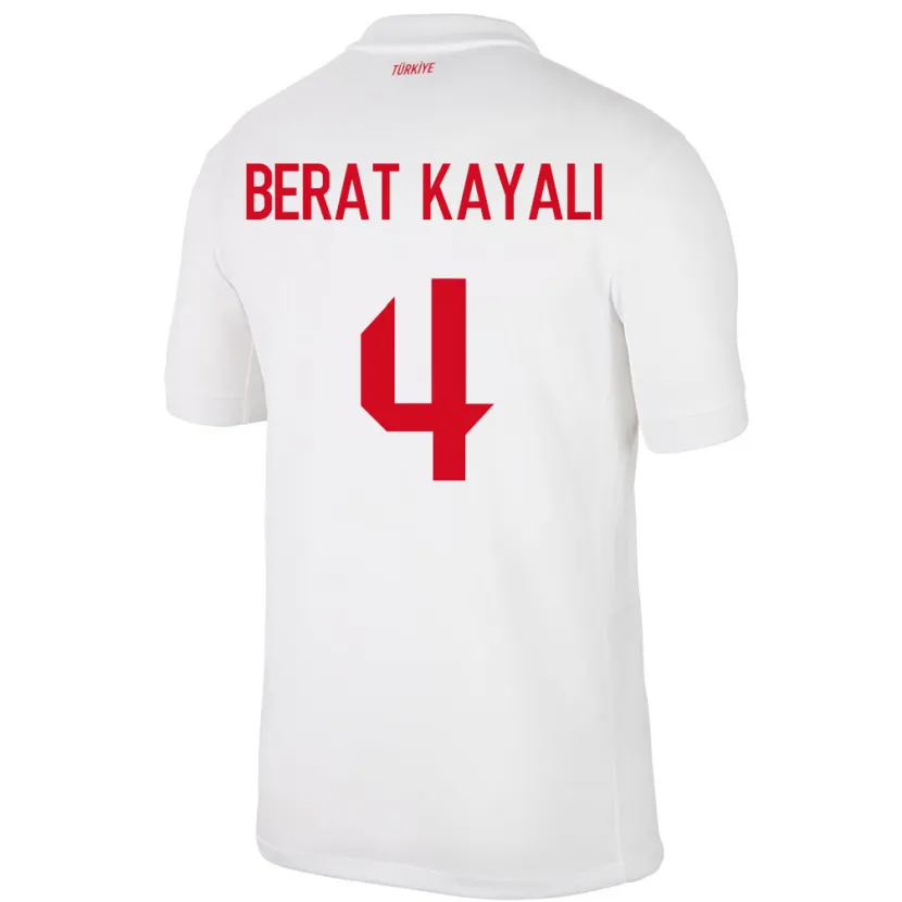 Danxen Dame Tyrkia Hasan Berat Kayalı #4 Hvit Hjemmetrøye Drakt Trøye 24-26 Skjorter T-Skjorte
