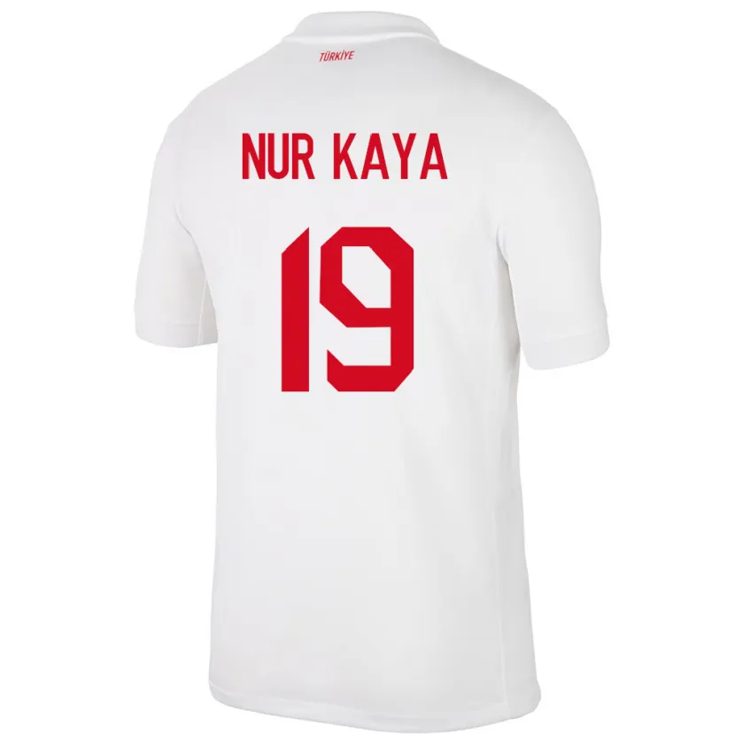 Danxen Dame Tyrkia Cansu Nur Kaya #19 Hvit Hjemmetrøye Drakt Trøye 24-26 Skjorter T-Skjorte