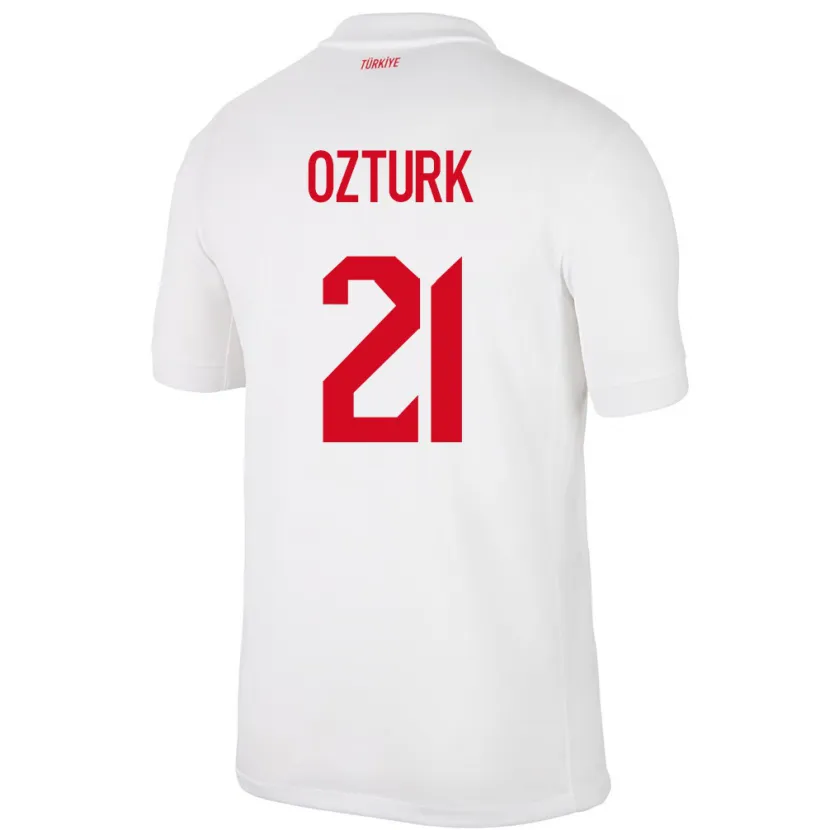 Danxen Dame Tyrkia Melike Öztürk #21 Hvit Hjemmetrøye Drakt Trøye 24-26 Skjorter T-Skjorte