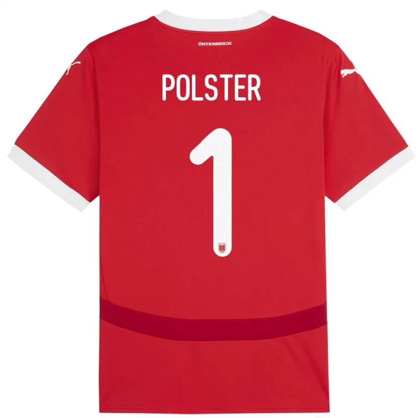 Danxen Dame Østerrike Nikolas Polster #1 Rød Hjemmetrøye Drakt Trøye 24-26 Skjorter T-Skjorte