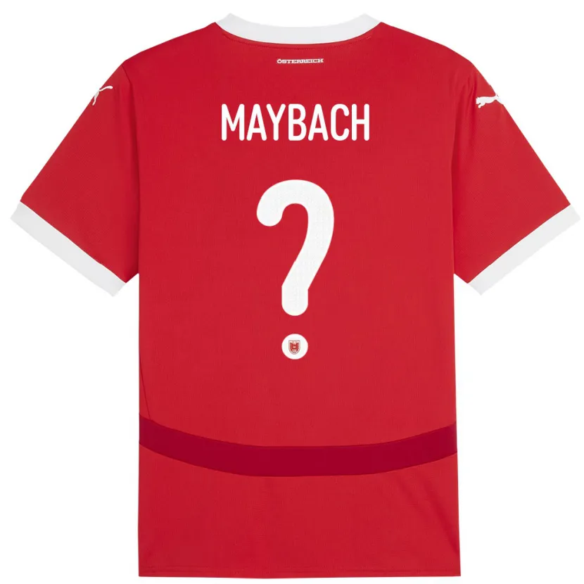 Danxen Dame Østerrike Philipp Maybach #0 Rød Hjemmetrøye Drakt Trøye 24-26 Skjorter T-Skjorte