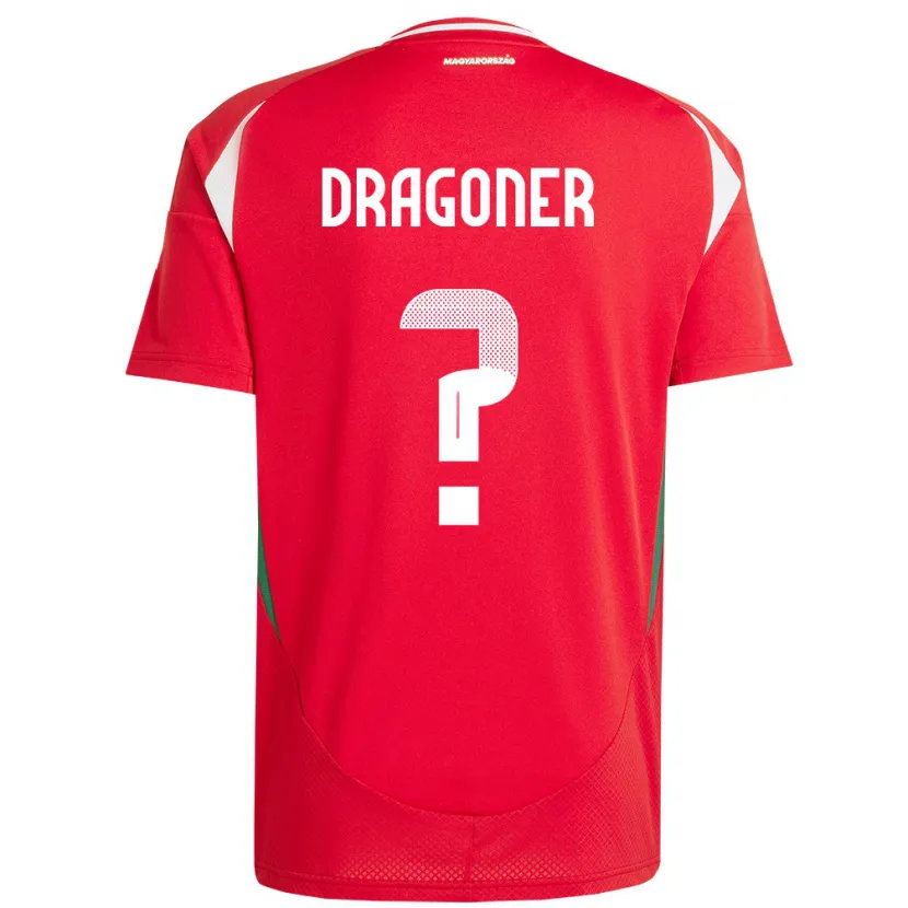 Danxen Dame Ungarn Áron Dragóner #0 Rød Hjemmetrøye Drakt Trøye 24-26 Skjorter T-Skjorte