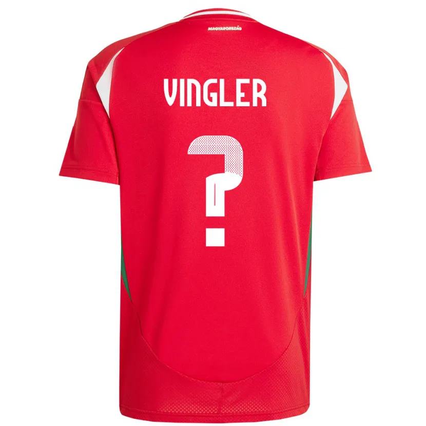 Danxen Dame Ungarn László Vingler #0 Rød Hjemmetrøye Drakt Trøye 24-26 Skjorter T-Skjorte