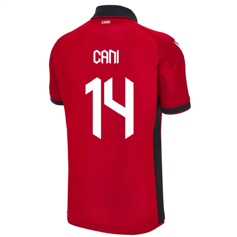 Danxen Dame Albania Gabrian Cani #14 Rød Hjemmetrøye Drakt Trøye 24-26 Skjorter T-Skjorte