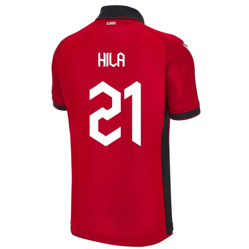 Danxen Dame Albania Alma Hila #21 Rød Hjemmetrøye Drakt Trøye 24-26 Skjorter T-Skjorte