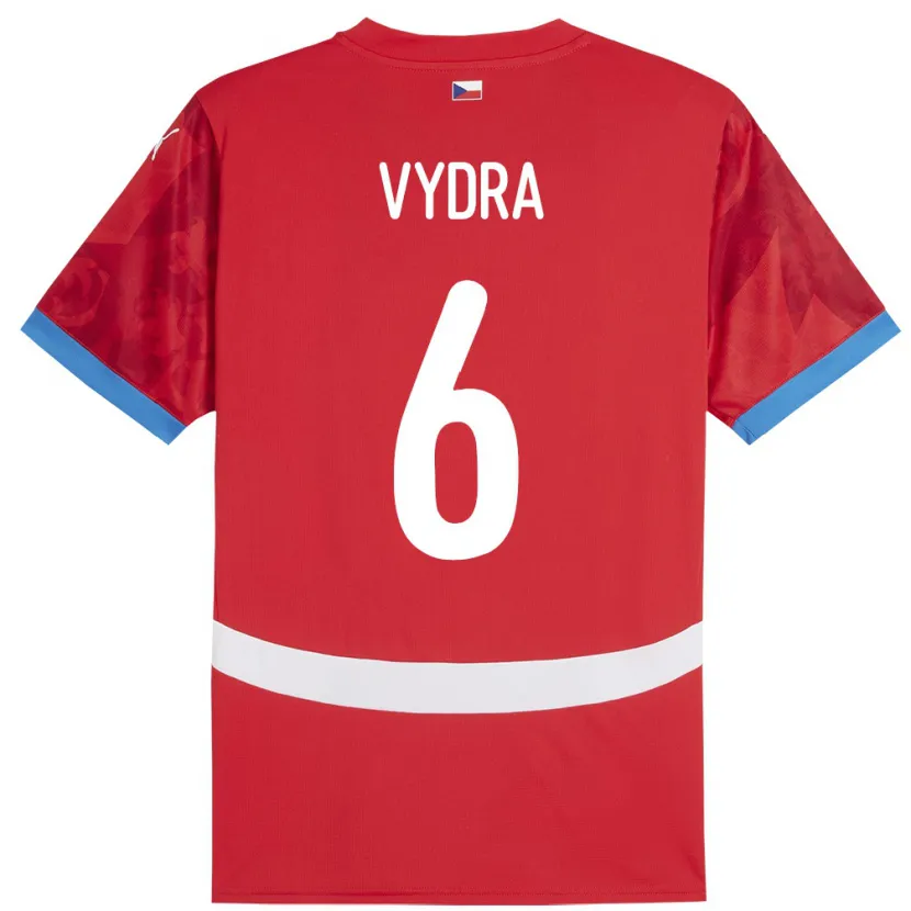 Danxen Dame Tsjekkia Patrik Vydra #6 Rød Hjemmetrøye Drakt Trøye 24-26 Skjorter T-Skjorte