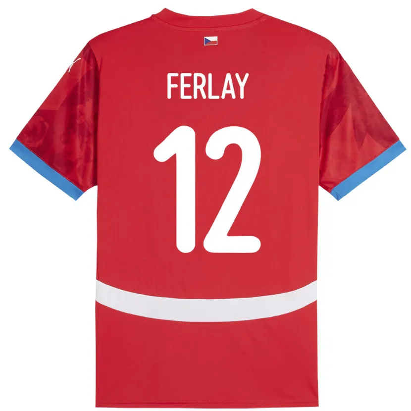 Danxen Dame Tsjekkia Ruben Ferlay #12 Rød Hjemmetrøye Drakt Trøye 24-26 Skjorter T-Skjorte