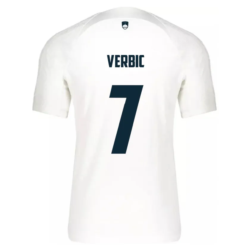 Danxen Dame Slovenia Benjamin Verbic #7 Hvit Hjemmetrøye Drakt Trøye 24-26 Skjorter T-Skjorte