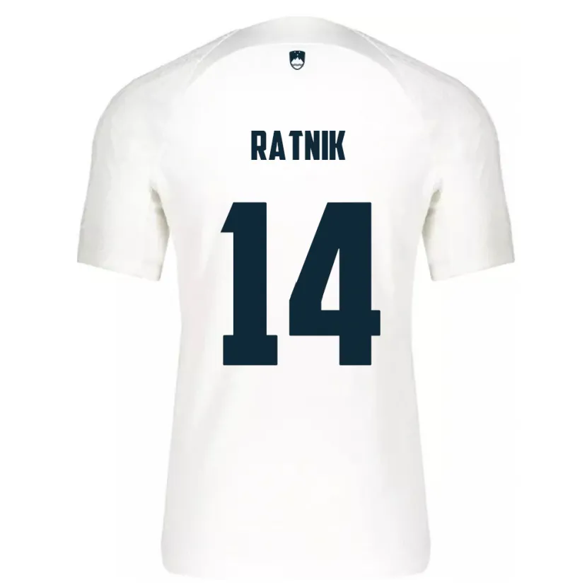 Danxen Dame Slovenia Marcel Ratnik #14 Hvit Hjemmetrøye Drakt Trøye 24-26 Skjorter T-Skjorte
