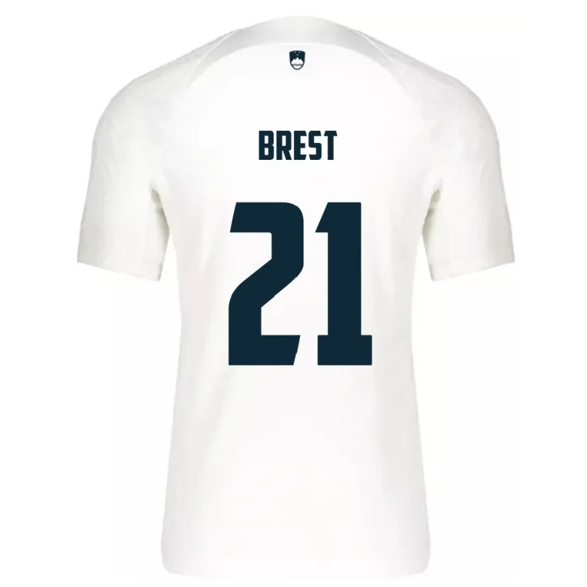 Danxen Dame Slovenia Marko Brest #21 Hvit Hjemmetrøye Drakt Trøye 24-26 Skjorter T-Skjorte