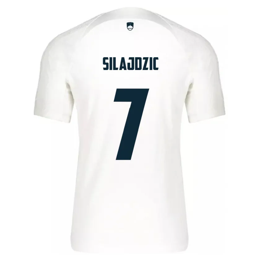 Danxen Dame Slovenia Riad Silajdzic #7 Hvit Hjemmetrøye Drakt Trøye 24-26 Skjorter T-Skjorte