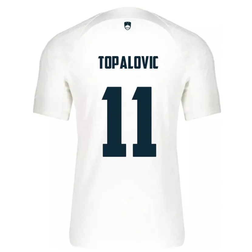 Danxen Dame Slovenia Luka Topalovic #11 Hvit Hjemmetrøye Drakt Trøye 24-26 Skjorter T-Skjorte